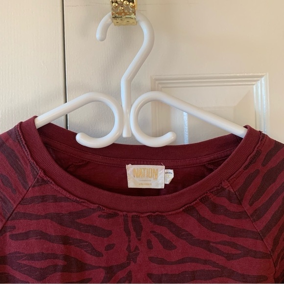 Nation LTD Cardi Raglan Tiger Tee Redwood - Picture 5 of 11